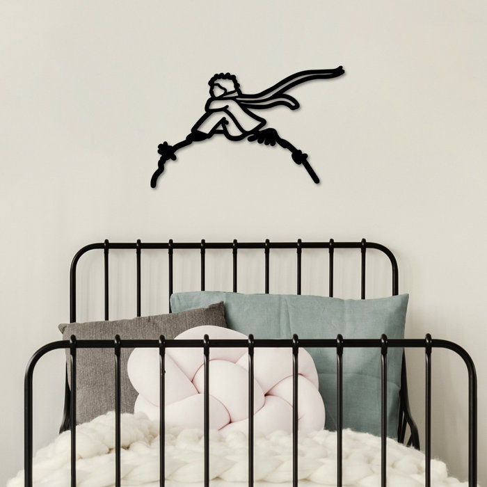 Wallity The Little Prince 2 Accesorio de Pared de Metal Negro